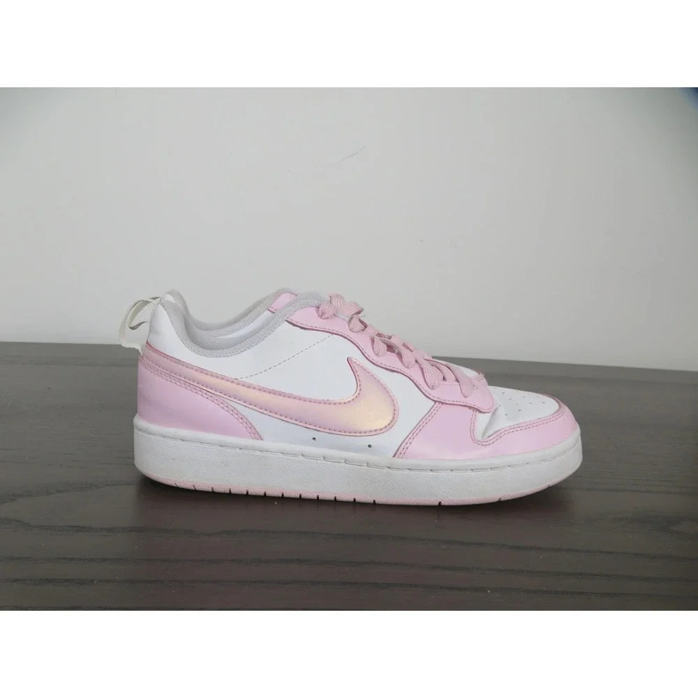 Nike Court Borough Low 2 Shoes Youth 7Y Girls Walking Sneakers Kids DQ0492-100
